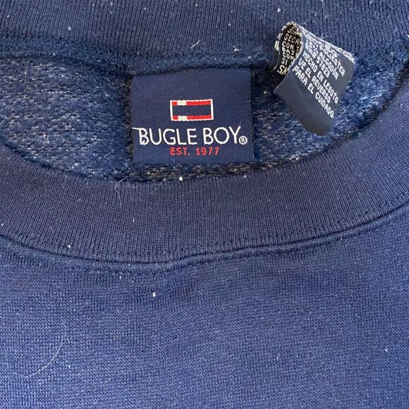 Bugle Boy Mens Sweatshirt Size XL Navy Blue Crewneck Pullover Classic Casual - Picture 4 of 8